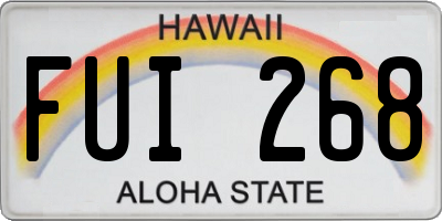 HI license plate FUI268