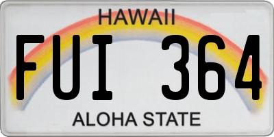 HI license plate FUI364