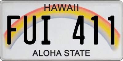 HI license plate FUI411