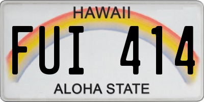 HI license plate FUI414