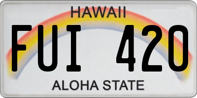 HI license plate FUI420