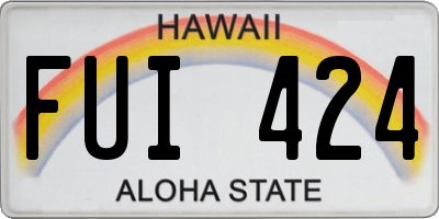 HI license plate FUI424
