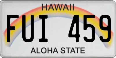 HI license plate FUI459