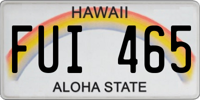 HI license plate FUI465