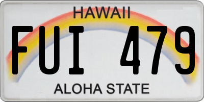 HI license plate FUI479