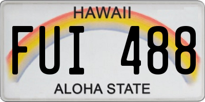 HI license plate FUI488