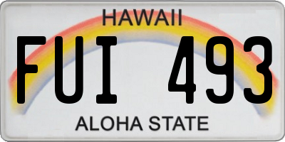 HI license plate FUI493