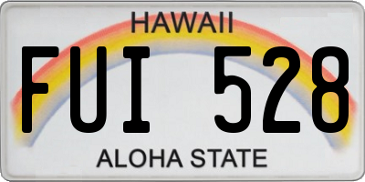 HI license plate FUI528