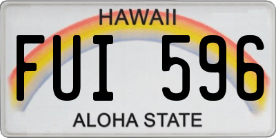 HI license plate FUI596