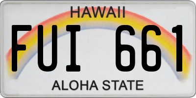 HI license plate FUI661