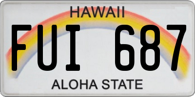 HI license plate FUI687