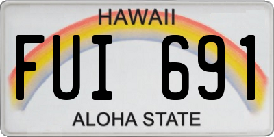 HI license plate FUI691