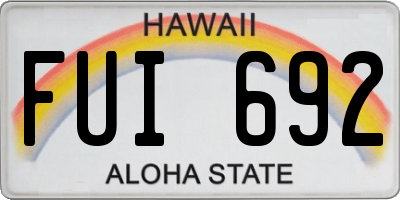 HI license plate FUI692