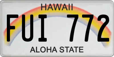 HI license plate FUI772