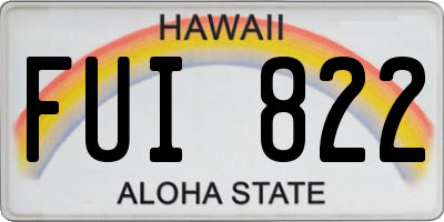 HI license plate FUI822