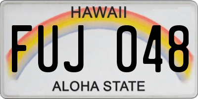 HI license plate FUJ048