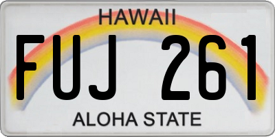 HI license plate FUJ261
