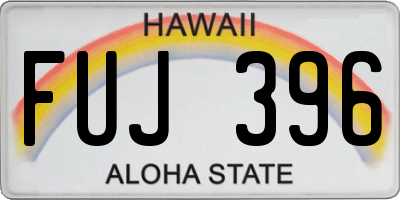 HI license plate FUJ396