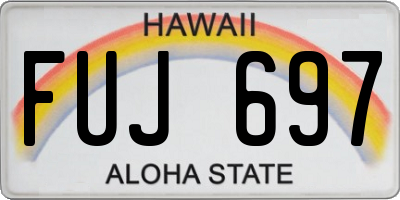 HI license plate FUJ697
