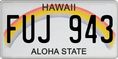 HI license plate FUJ943