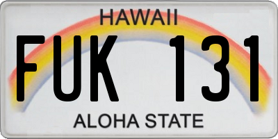 HI license plate FUK131