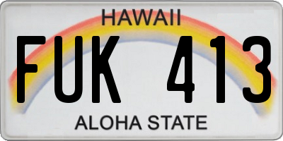 HI license plate FUK413