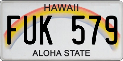 HI license plate FUK579