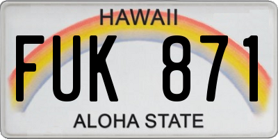 HI license plate FUK871