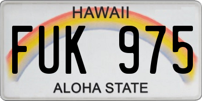 HI license plate FUK975