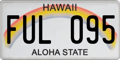 HI license plate FUL095
