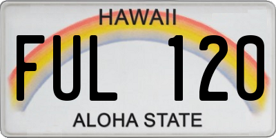 HI license plate FUL120