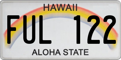 HI license plate FUL122