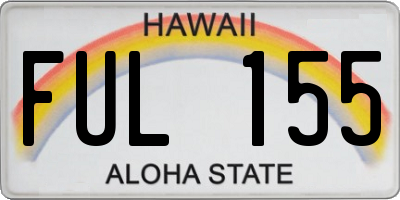 HI license plate FUL155