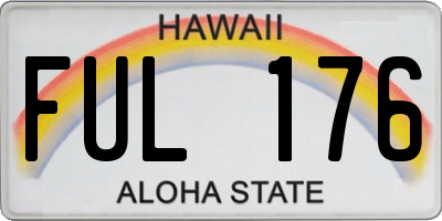 HI license plate FUL176