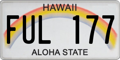 HI license plate FUL177