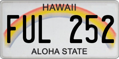 HI license plate FUL252
