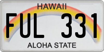 HI license plate FUL331