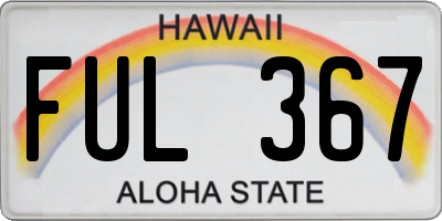 HI license plate FUL367