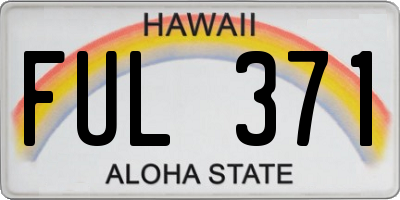 HI license plate FUL371