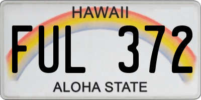 HI license plate FUL372