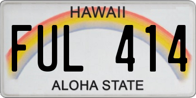 HI license plate FUL414