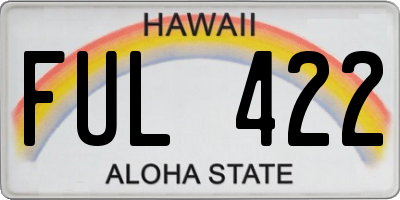 HI license plate FUL422