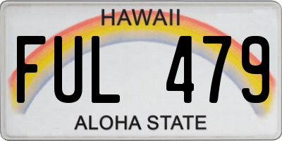 HI license plate FUL479