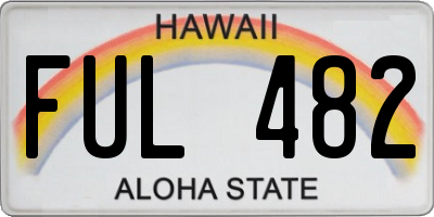 HI license plate FUL482