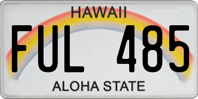 HI license plate FUL485