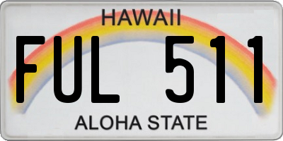 HI license plate FUL511