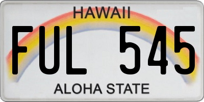 HI license plate FUL545