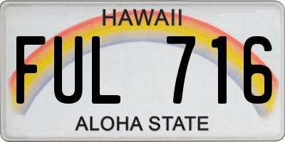 HI license plate FUL716