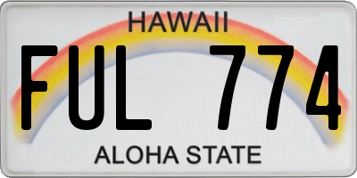 HI license plate FUL774