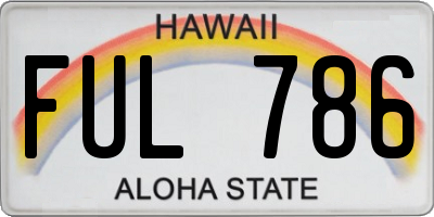 HI license plate FUL786